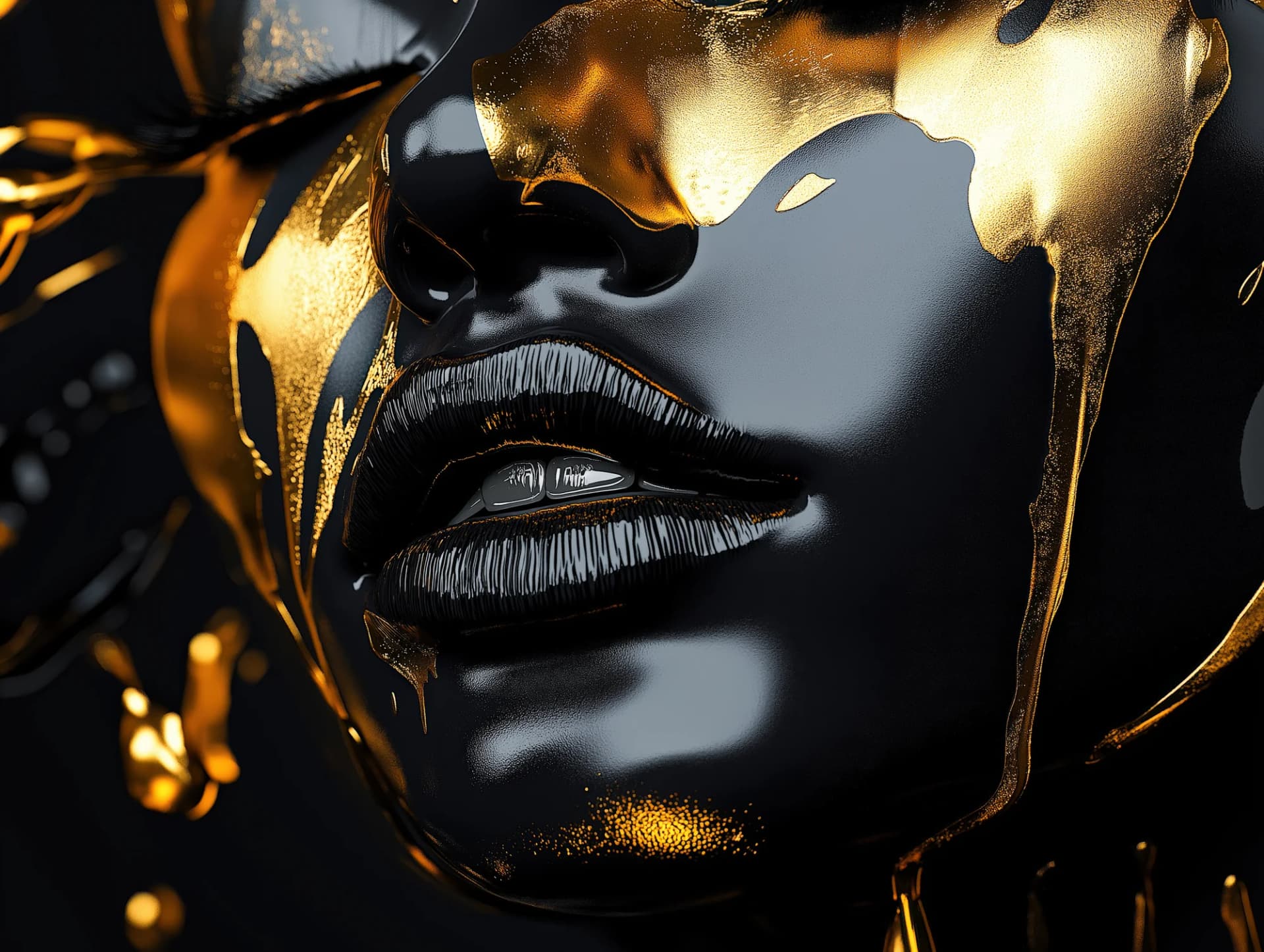 שילוב זהב בשחור